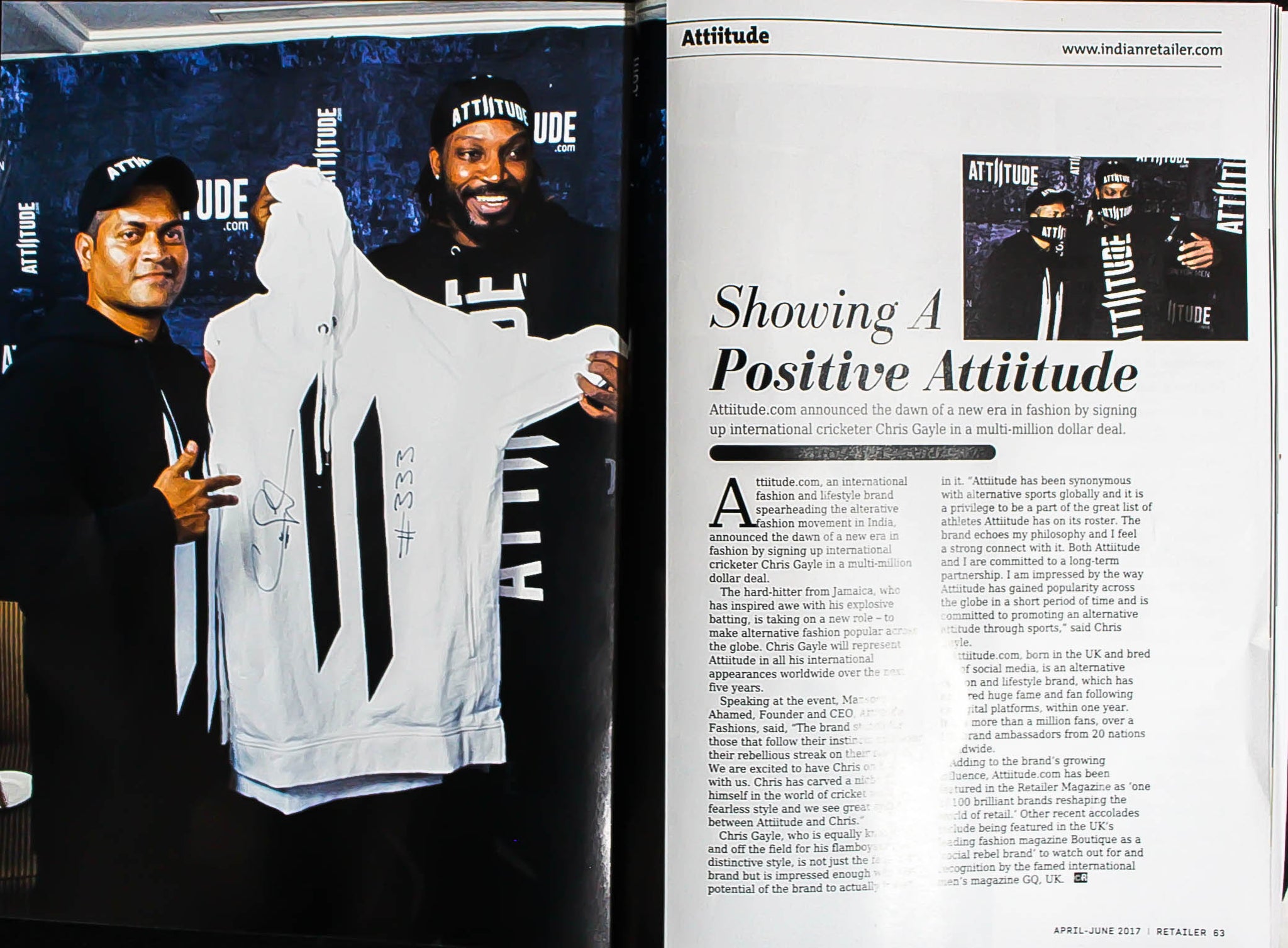 Showing A Positive Attiitude - Published by Retailer Magazine